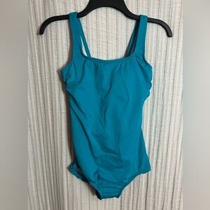 Lands' End Teal One-Piece Swimsuit